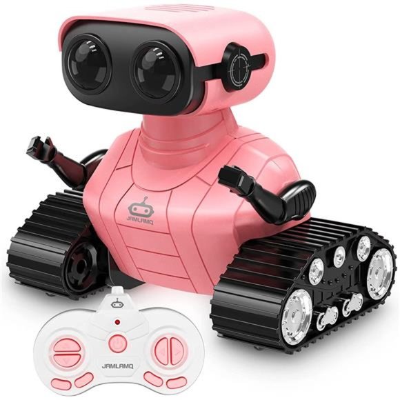Robot for Kids Toy-Remote Control Robot Toys with Music and LED Eyes(Shiny Pink) - Picture 1 of 6